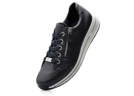 Ara Navy Wide Fit Trainer|122480102