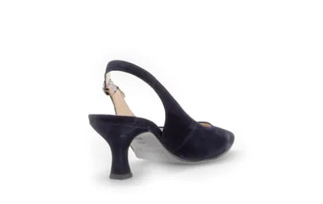 Gabor Navy Nubuck Sling Back|8151016