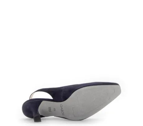 Gabor Navy Nubuck Sling Back|8151016