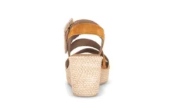 Gabor Orange Suede Wedge Sandal|8477110