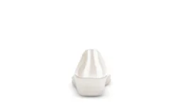Gabor White and Silver Mini Wedge Pump|8604253