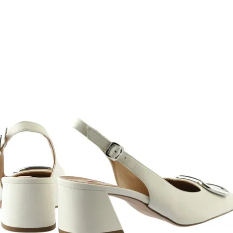 Hogl Beige Leather Sling Back|1046231200