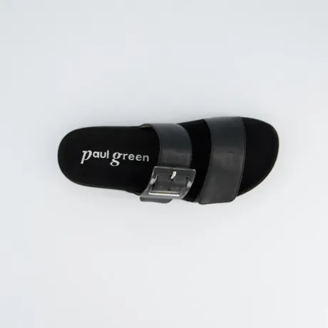 Paul Green Black Platform Mule|6157040