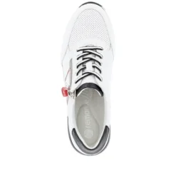 Remonte White Wide Fit Comfort Trainer|D0T0481WH